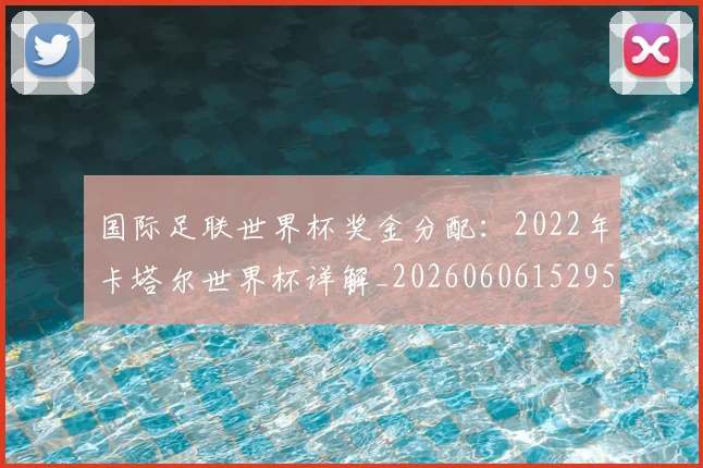 国际足联世界杯奖金分配:2022年卡塔尔世界杯详解_20260606152955